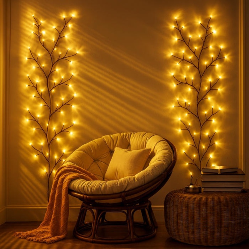 Twinkling Tree Enchanted Willow Vine Lights Warm White Boho Wall Decor NWT - Picture 5 of 6